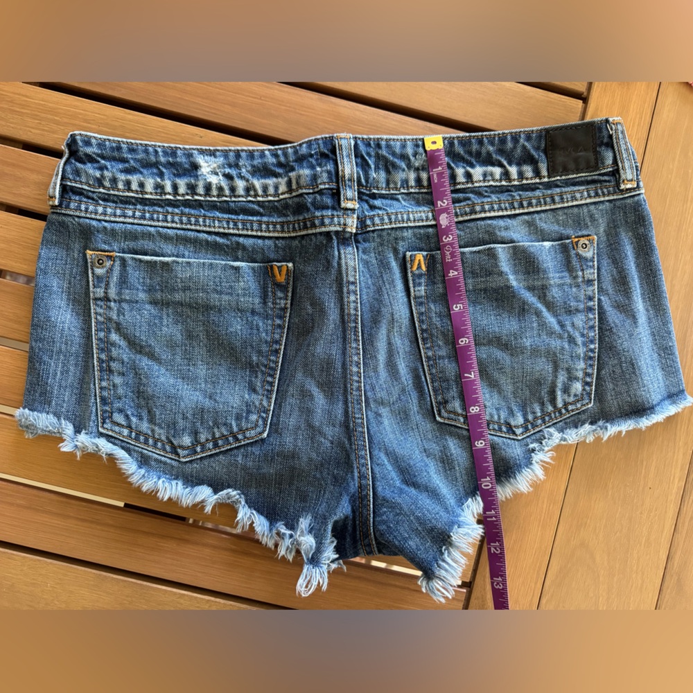 RVCA low rise relaxed jean shorts